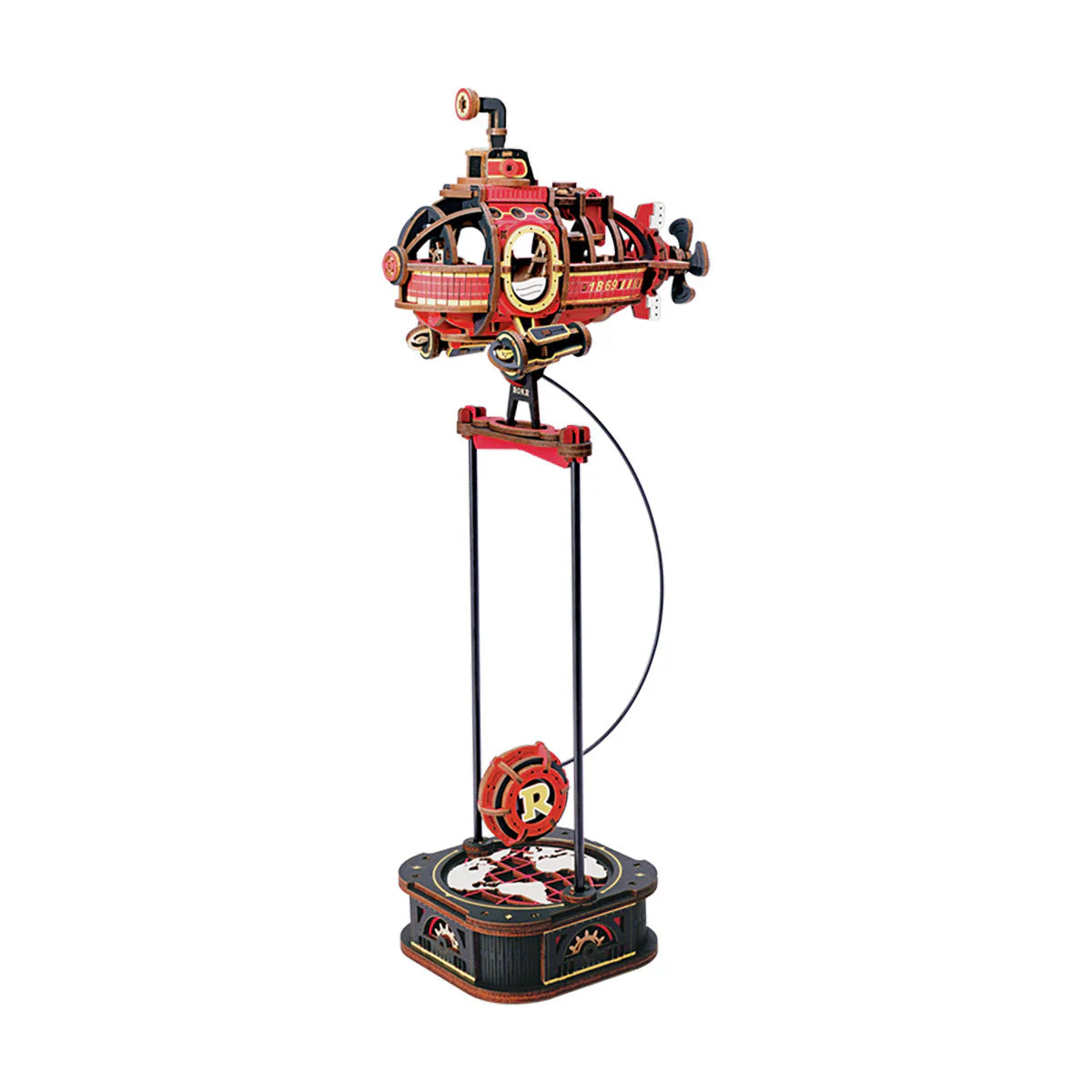 ROKR Deep-Sea Adventurer Pendulum Balance Toy 3D Puzzle - MCD04 | Wooden Submarine Kinetic Desk Toy with Perpetual Motion