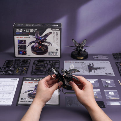 ROKR Storm Beetle 3D Puzzle (MI03) | Mechanical Light-Up Insect Model