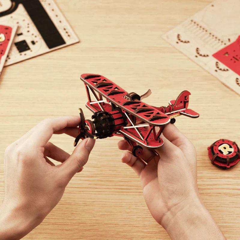 ROKR DIY Gravity Swing Sky Captain - MCD01 | Mechanical 3D Wooden Puzzle with Auto-Swing Feature
