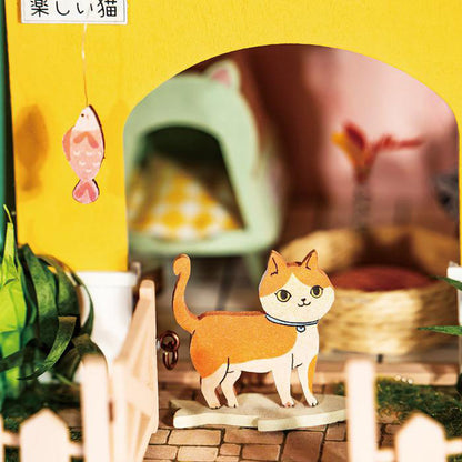 Rolife Cat House DIY Miniature Dollhouse Kit (DG149) | LED Light
