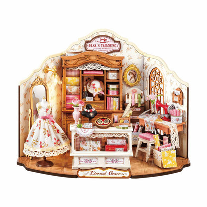Rolife Elsa’s Tailoring DIY Miniature House Kit (DG178) | 1:18 Scale