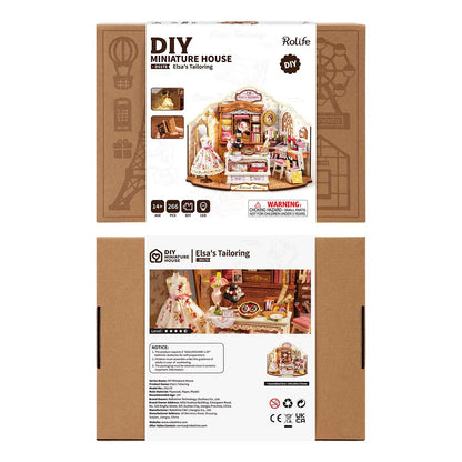 Rolife Elsa’s Tailoring DIY Miniature House Kit (DG178) | 1:18 Scale