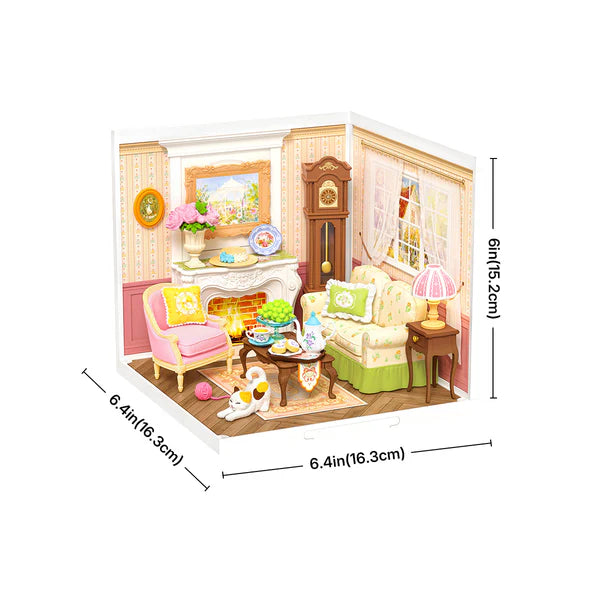 Rolife Super Creator Holiday Tea Time DIY Miniature House (DW023) | 1:24 Scale