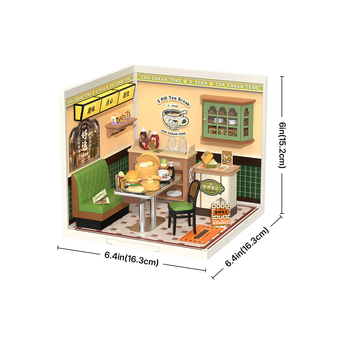 Rolife Super Creator Hong Kong Bites Cafe DIY Miniature House (DW021) | 1:24 Scale