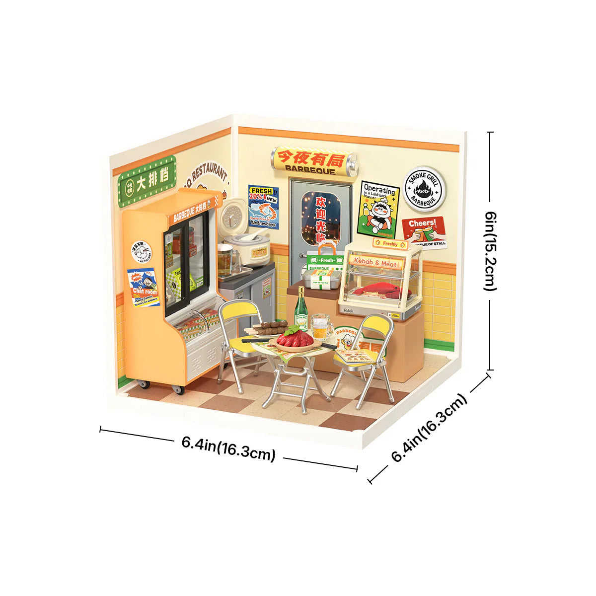Rolife Super Creator Night Out Food Stall DIY Miniature House (DW022) | 1:24 Scale