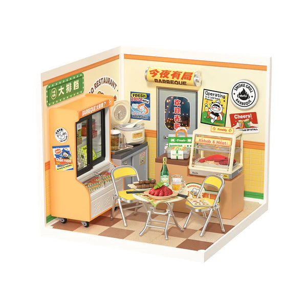 Rolife Super Creator Night Out Food Stall DIY Miniature House (DW022) | 1:24 Scale