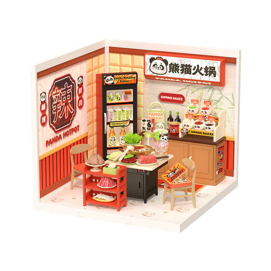 Rolife Super Creator Panda Hot Pot DIY Miniature House (DW020) | 1:24 Scale