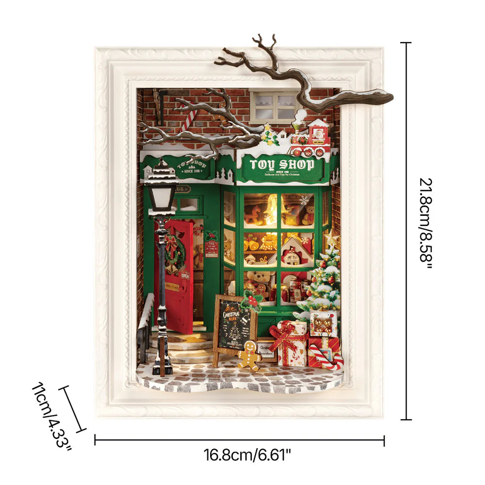 Rolife Santa’s Toy Shop 3D Wooden Puzzle (DP006) | Framed Christmas Diorama
