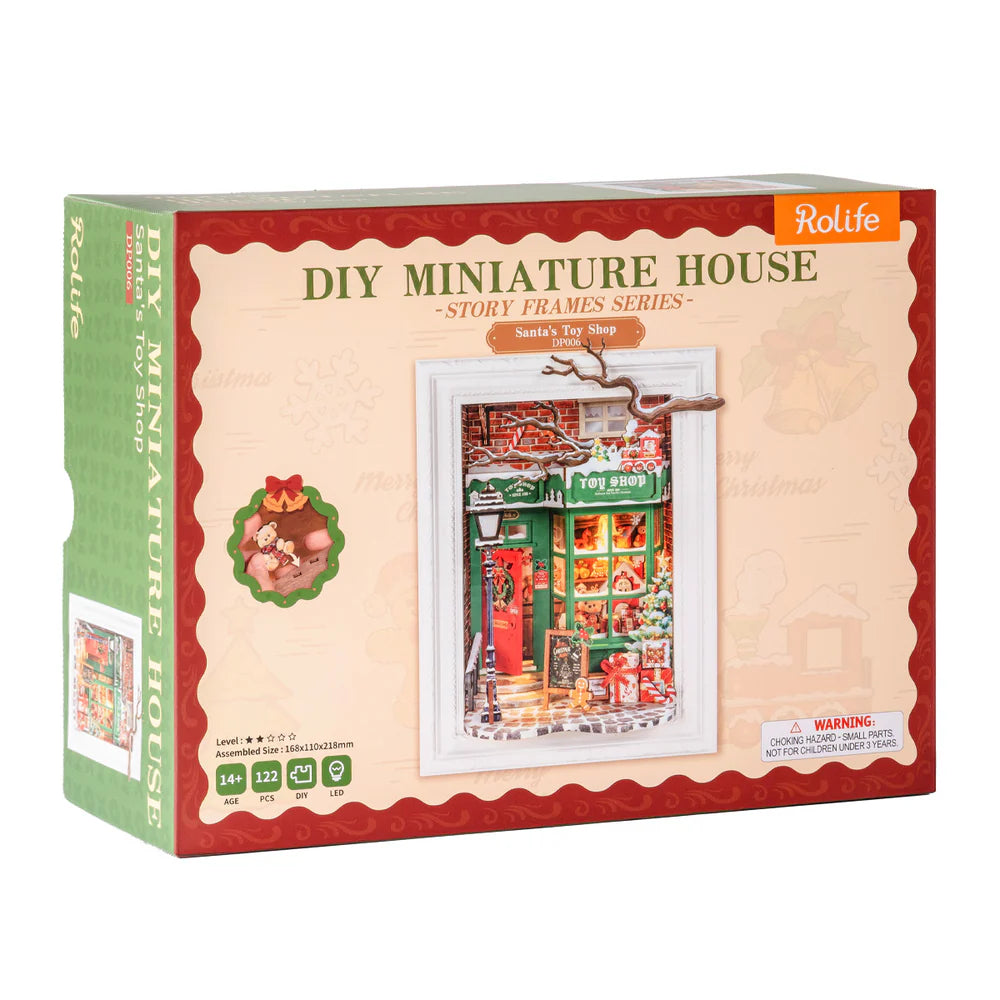 Rolife Santa’s Toy Shop 3D Wooden Puzzle (DP006) | Framed Christmas Diorama