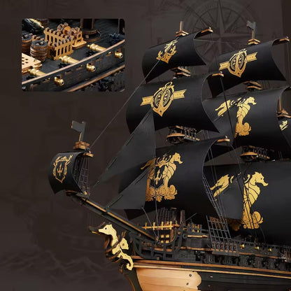 ROKR The Seahorse Barque 3D Wooden Puzzle (MCB02) | Model Kit