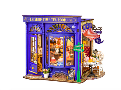 Rolife Leisure Time Tea Room DIY Miniature House Kit (DG171) | 1:16 Scale