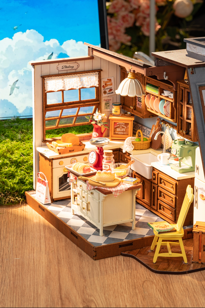 Rolife Baking Kitchen DIY Miniature House Kit (DG172) | 1:18 Scale