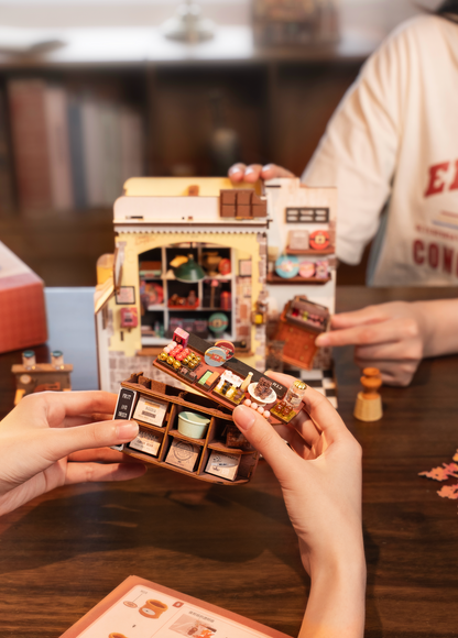 Rolife Henry’s Chocolate DIY Miniature House Kit (DG174) | 1:18 Scale