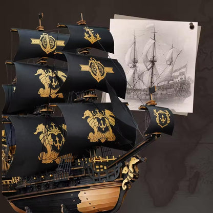 ROKR The Seahorse Barque 3D Wooden Puzzle (MCB02) | Model Kit