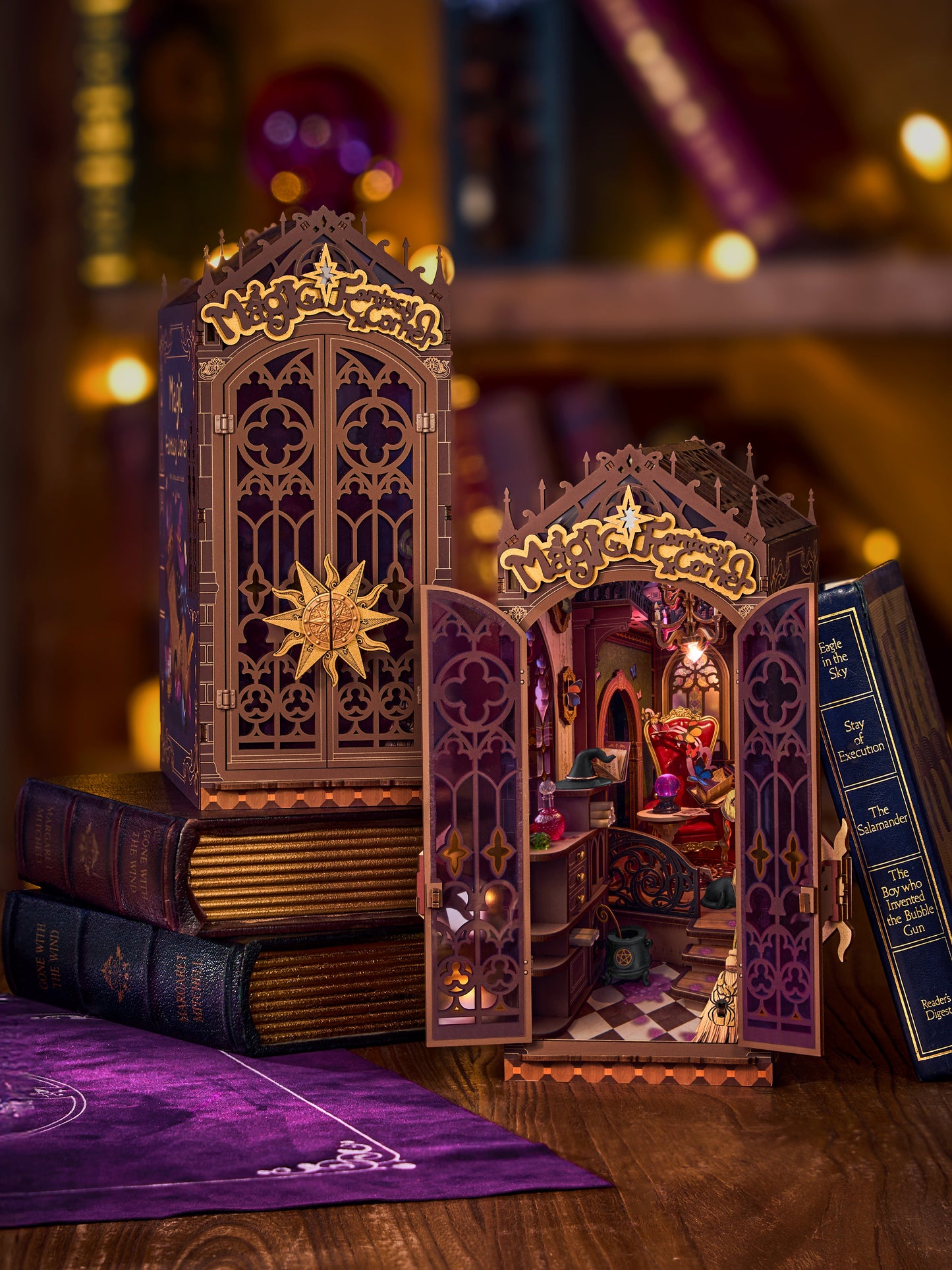 Rolife Magic Fantasy Corner DIY Book Nook Shelf Insert (TGB14) | Touch Light