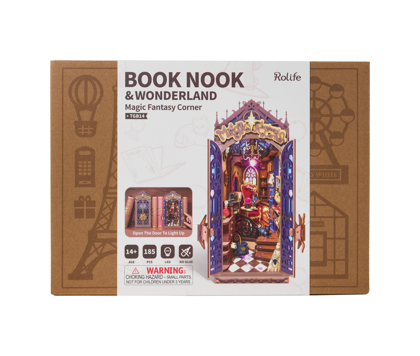 Rolife Magic Fantasy Corner DIY Book Nook Shelf Insert (TGB14) | Touch Light