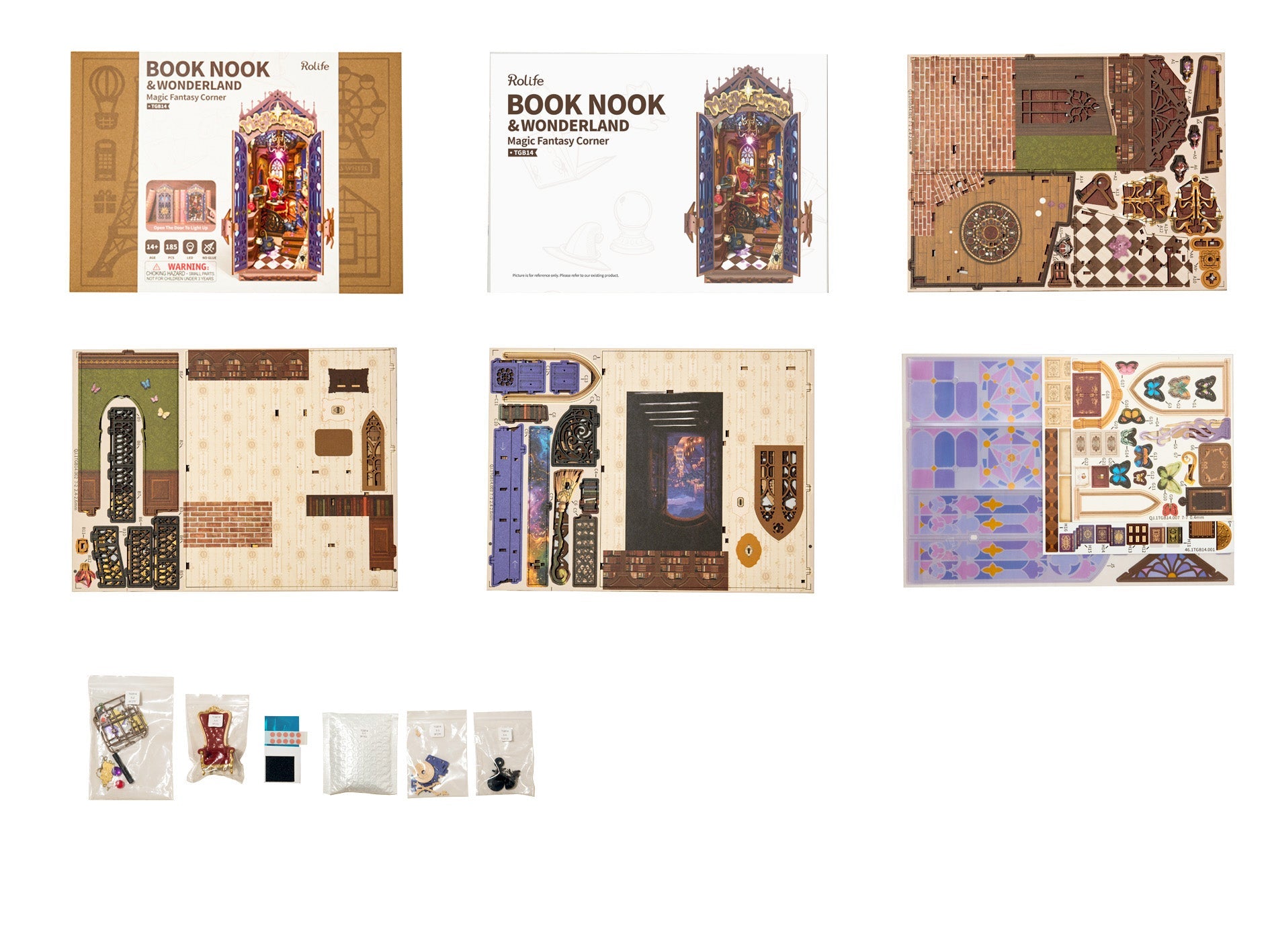 Rolife Magic Fantasy Corner DIY Book Nook Shelf Insert (TGB14) | Touch Light
