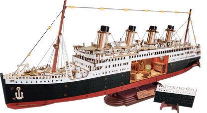 Rolife 1912 Eternal Atlantic Voyager 3D Wooden Puzzle (TGL02) | LED Ocean Liner Display Model