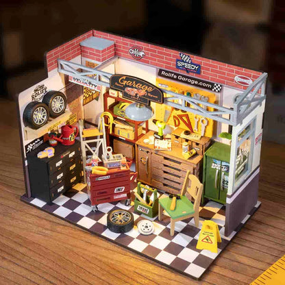 Rolife Garage Workshop DIY Miniature House Kit (DG165) | 1:16 Scale