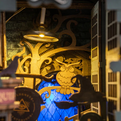 Rolife Magic House DIY Book Nook Shelf Insert (TGB03) | Warm LED Light