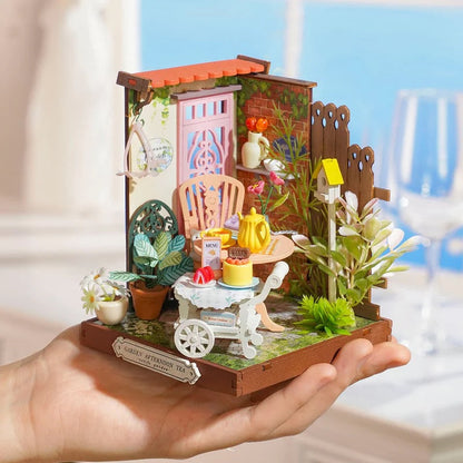 Rolife Fancy Tea Yard DIY Miniature House Kit (DS038) | 1:28 Scale
