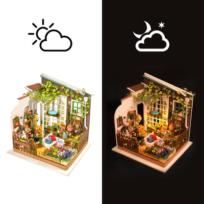 Rolife Miller’s Garden DIY Miniature House Kit (DG108) | Garden Porch Scene