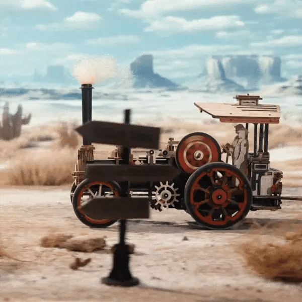 ROKR Steam Engine 3D Wooden Puzzle (LKA01) | Electric Steam Engine Model