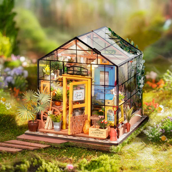Rolife Cathy’s Flower House DIY Miniature House Kit (DG104) | 1:18 Scale
