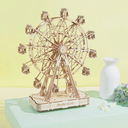 Rolife Ferris Wheel 3D Wooden Puzzle Music Box (TGN01) | Wind-Up Melody