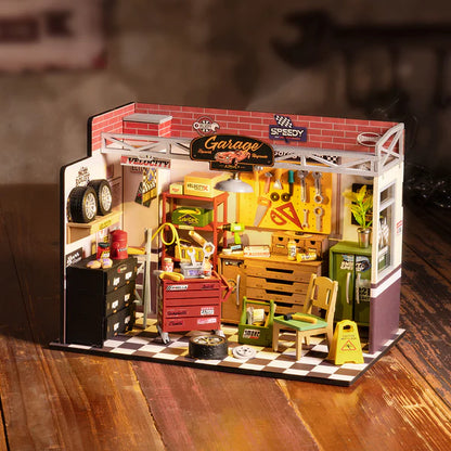 Rolife Garage Workshop DIY Miniature House Kit (DG165) | 1:16 Scale