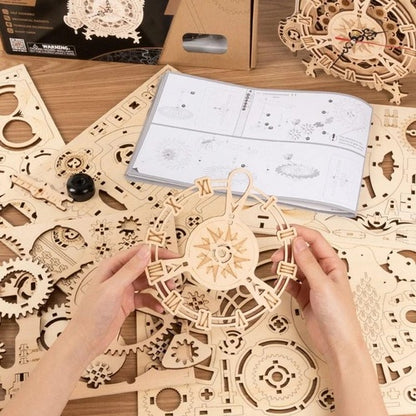 ROKR Owl Clock 3D Wooden Puzzle (LK503) | Mechanical Gear Clock Model