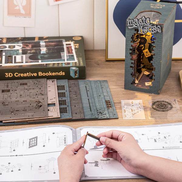 Rolife Magic House DIY Book Nook Shelf Insert (TGB03) | Warm LED Light