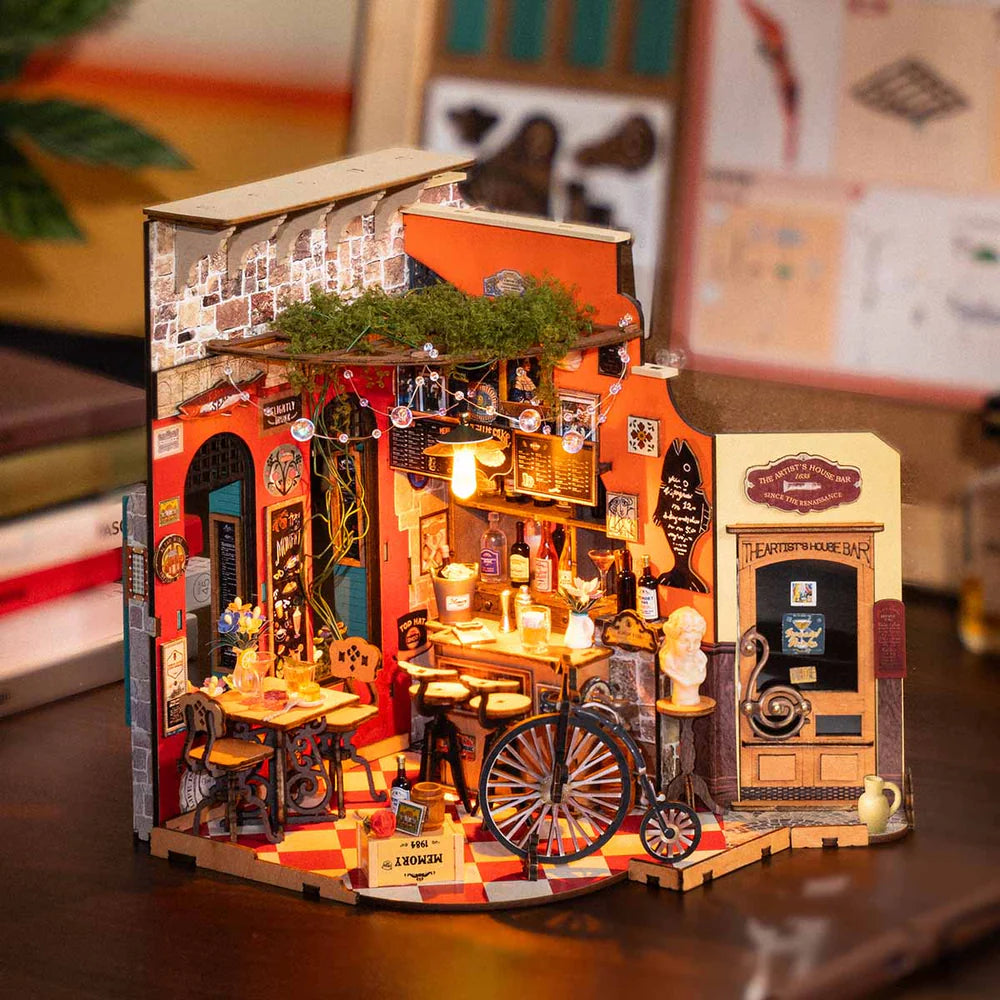 Rolife Cheers Bar & Dining DIY Miniature House Kit (DG173) | 1:18 Scale