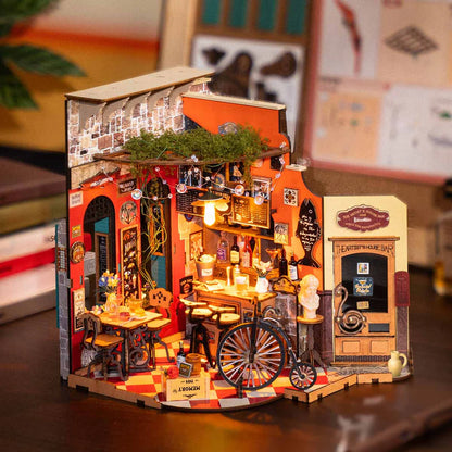 Rolife Cheers Bar & Dining DIY Miniature House Kit (DG173) | 1:18 Scale