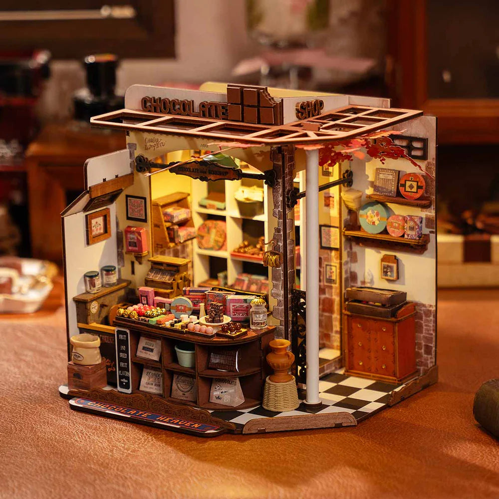 Rolife Henry’s Chocolate DIY Miniature House Kit (DG174) | 1:18 Scale