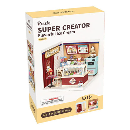 Rolife Super Creator Flavorful Ice Cream DIY Miniature House (DW018B) | 1:24 Scale