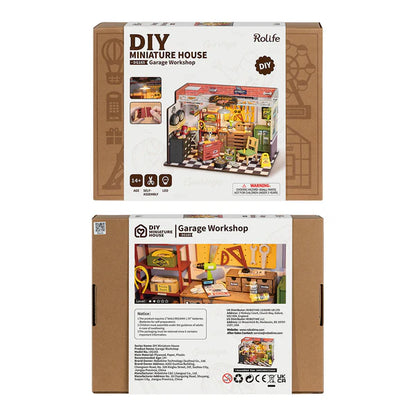 Rolife Garage Workshop DIY Miniature House Kit (DG165) | 1:16 Scale