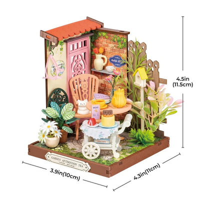 Rolife Fancy Tea Yard DIY Miniature House Kit (DS038) | 1:28 Scale