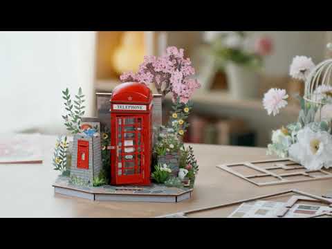 Rolife Blossom Book Booth TGS05 DIY miniature house kit video demo