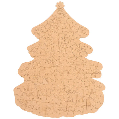 Rowood Christmas Town Wooden Jigsaw Puzzle (TA007) | Christmas Tree Holiday Scene