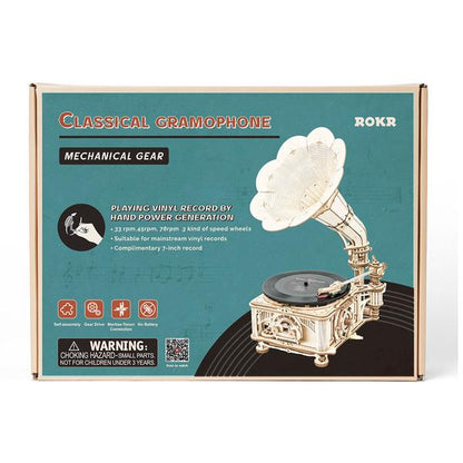 ROKR Classical gramophone 3D Wooden Puzzle (LKB01) | Marble Run Lift Model
