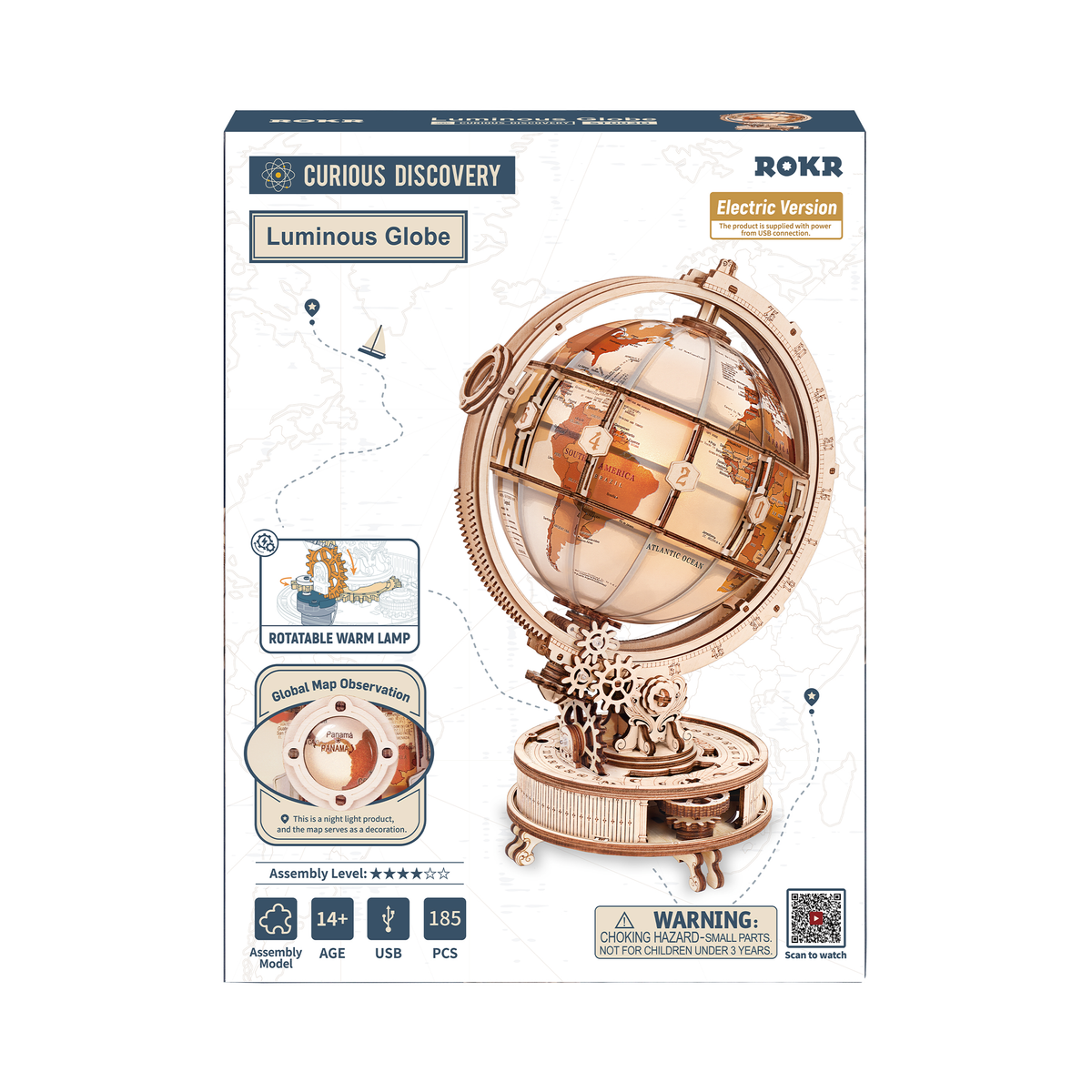 ROKR Luminous Globe ST003D Electric Version retail packaging front
