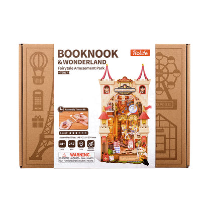 Rolife Tipsy Restaurant TGB17 DIY Miniature House Kit packaging box with product details