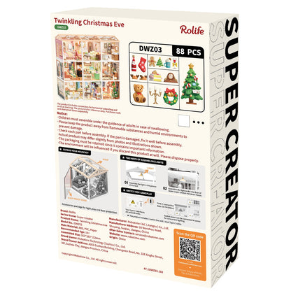 Rolife Twinkling Christmas Eve DWZ03 - back packaging