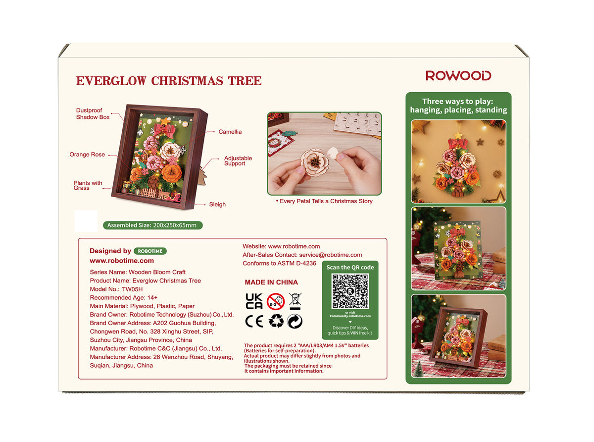 Rowood Everglow Christmas Tree TW05H - back packaging