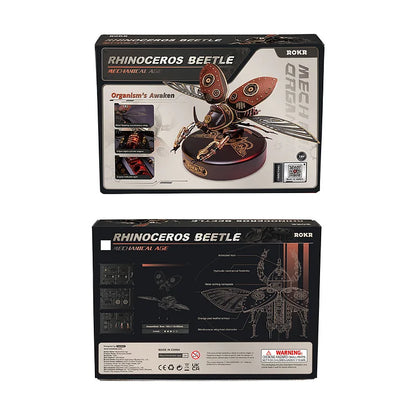 ROKR Rhinoceros Beetle 3D Puzzle (MI01) | Touch-Activated Mechanical Insect Model
