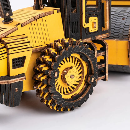 ROKR Road Roller 3D Wooden Puzzle (TG701K) | DIY Engineering Vehicle Model