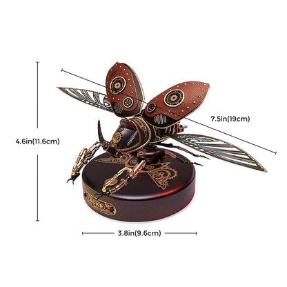 ROKR Rhinoceros Beetle 3D Puzzle (MI01) | Touch-Activated Mechanical Insect Model