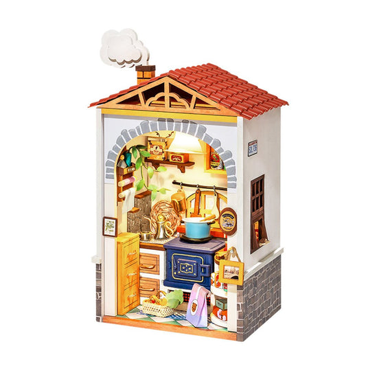 Robotime 3D DIY Wooden Puzzle Flavor Kitchen DIY Miniature Dollhouse DS011