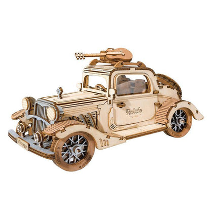 Rolife Vintage Car 3D Wooden Puzzle (TG504) | Easy DIY Classic Car Display Model